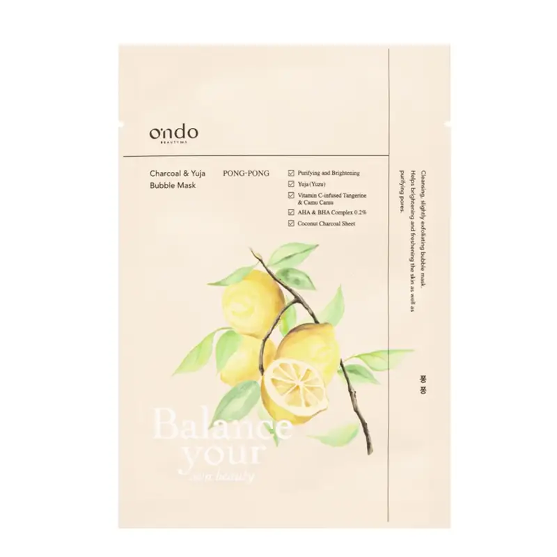 Mask Charcoal & Yuja Bubble Mask - Maschera viso purificante,Peeling e gommage viso