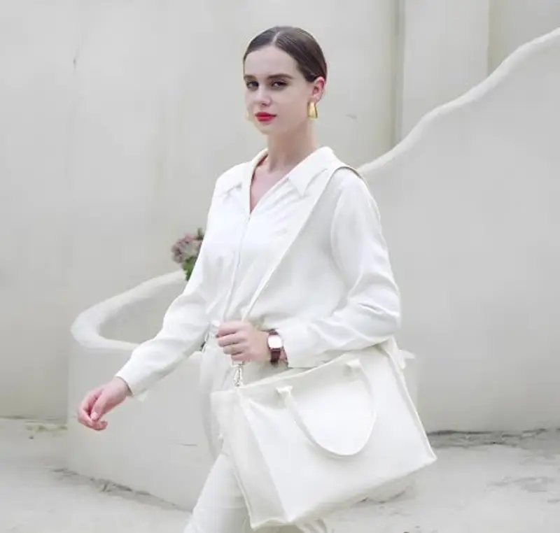 OneGenug Borsa a tracolla Donna Bianco 1600572 miniatura 2