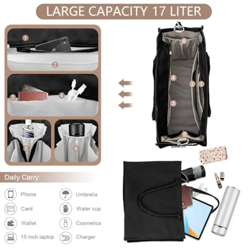 OneGenug Borsa a tracolla Donna Nero 1579167 miniatura 3