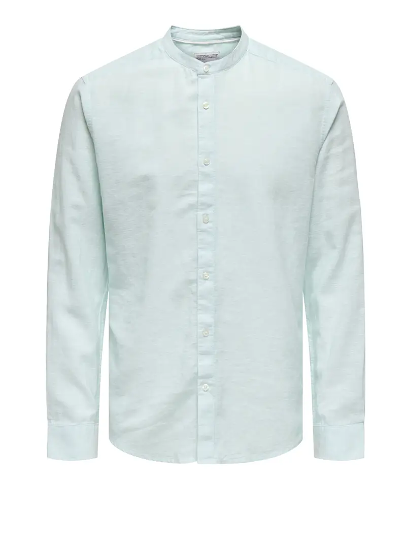 camicia casual only e sons da uomo - celeste