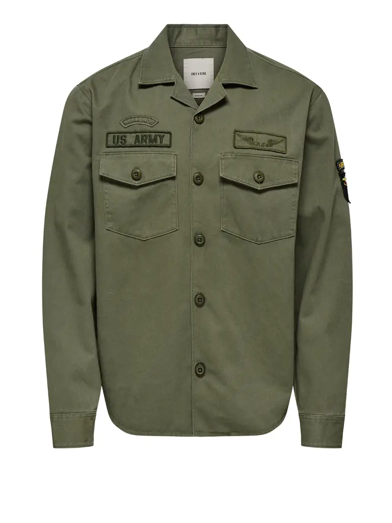 camicia casual only e sons da uomo - verde