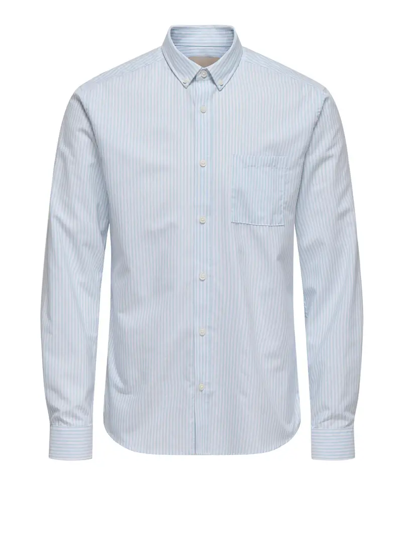 camicia classica only e sons alvaro da uomo - celeste