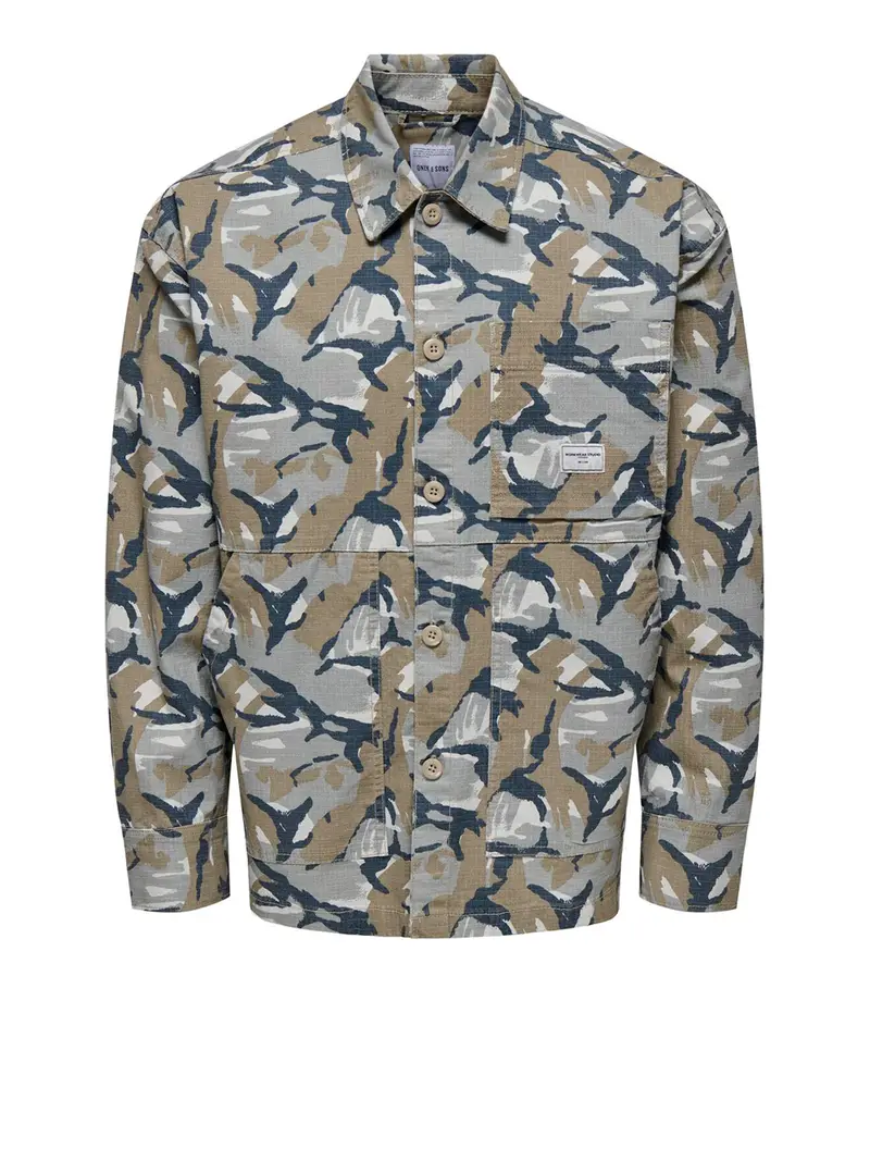 camicia fantasia only e sons da uomo - multicolore