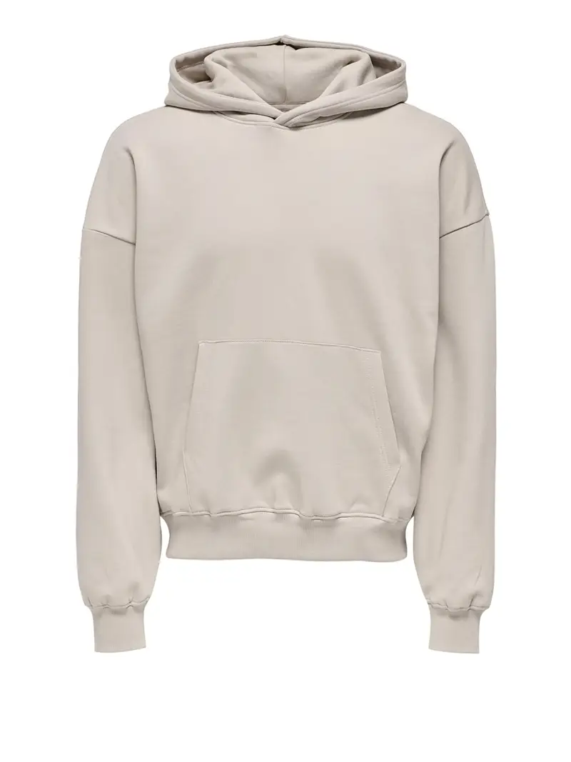 felpa cappuccio only e sons da uomo - avorio