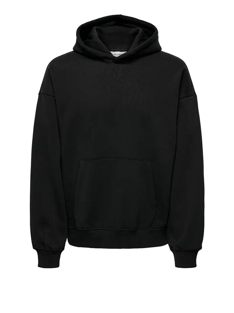 felpa cappuccio only e sons da uomo - nero
