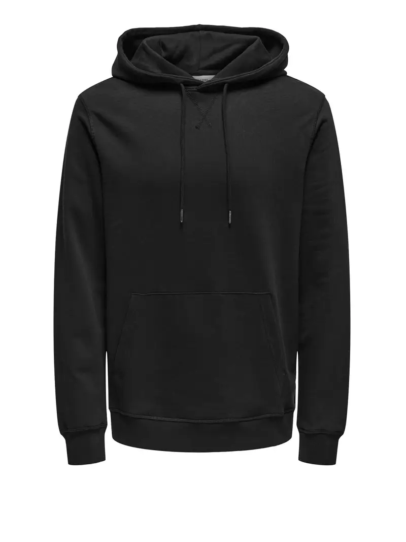 felpa cappuccio only e sons da uomo - nero