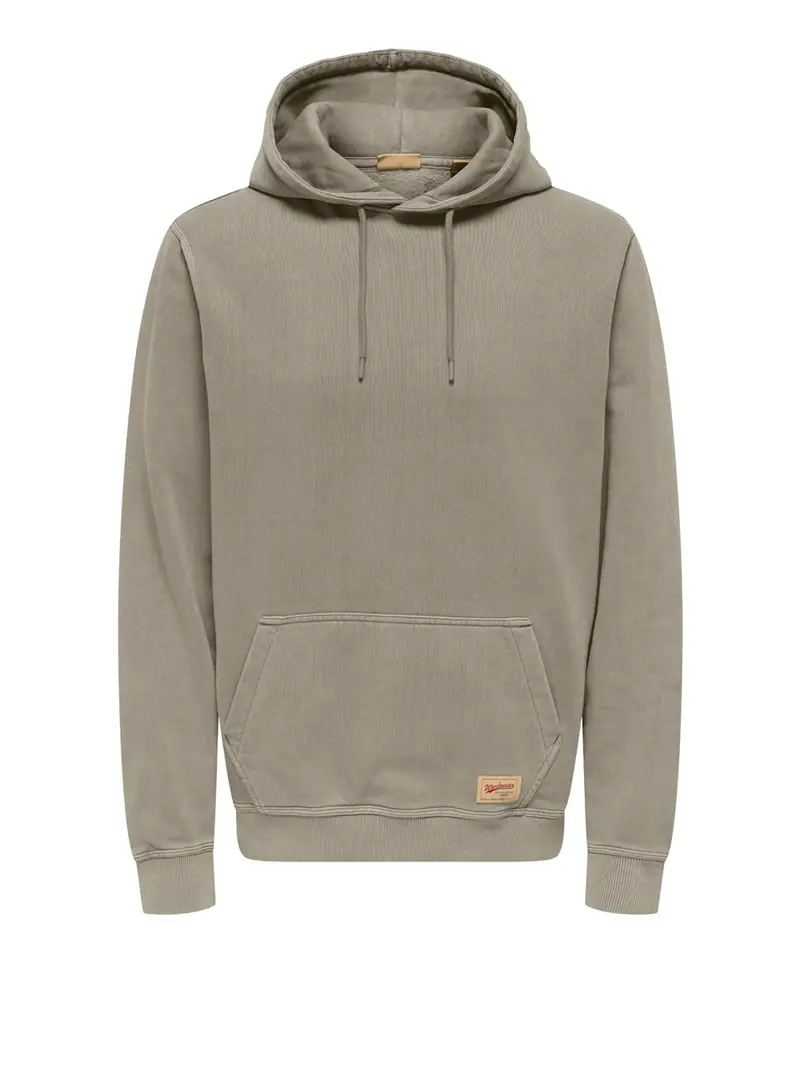 felpa cappuccio regular fit only e sons da uomo - avorio