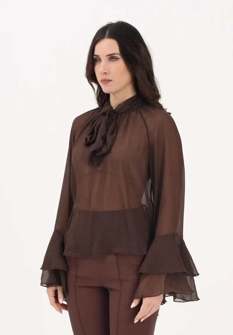 Blusa marrone da donna