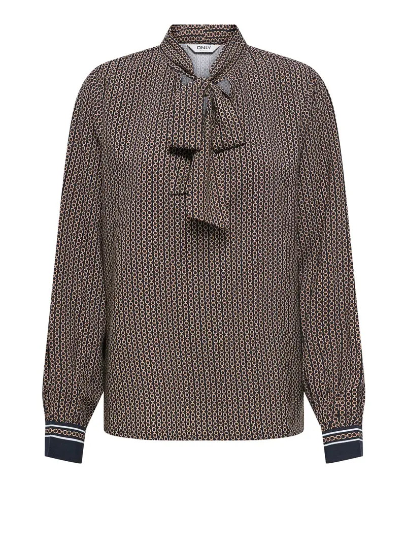 blusa only con fiocco da donna - marrone