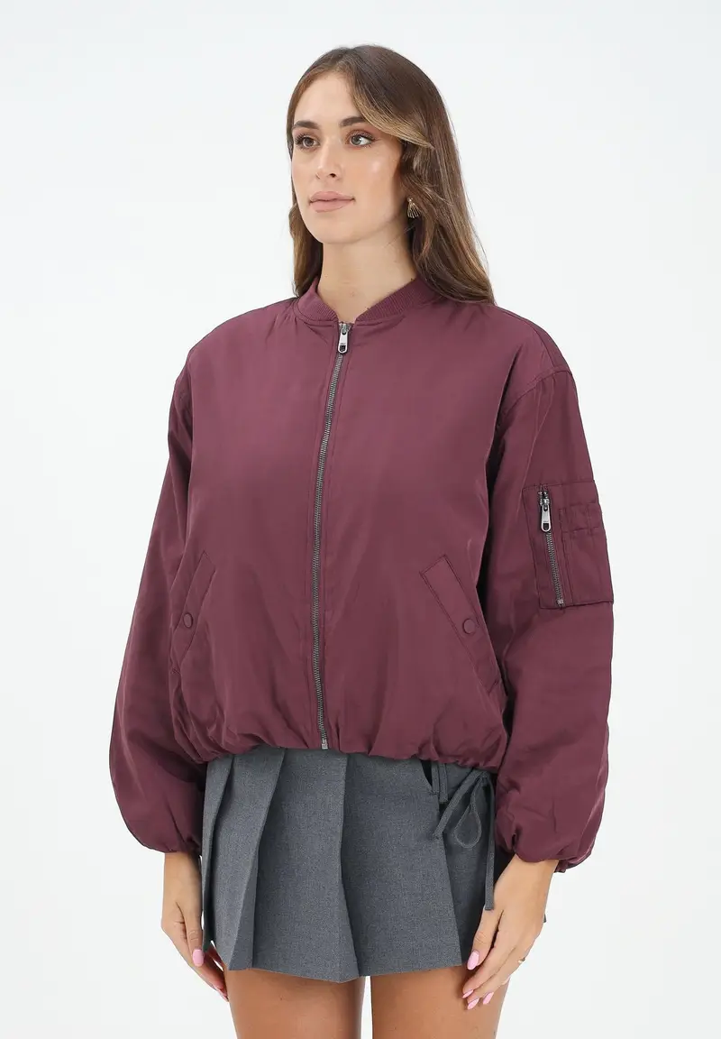 Bomber bordeaux da donna