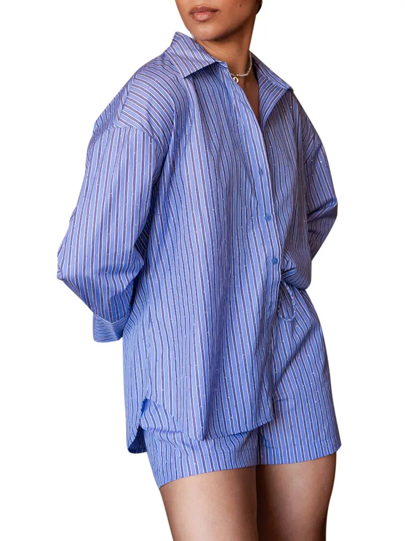 camicia casual only oregon alva da donna - celeste