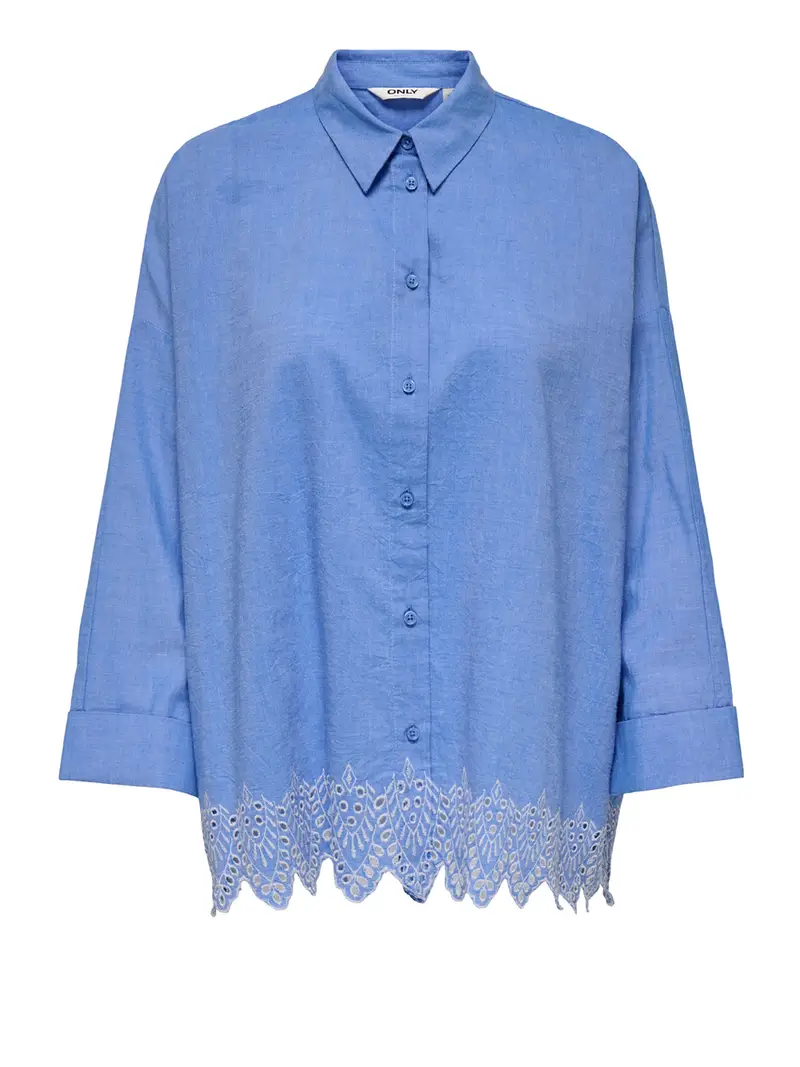 camicia only graces tulum emb da donna - blu