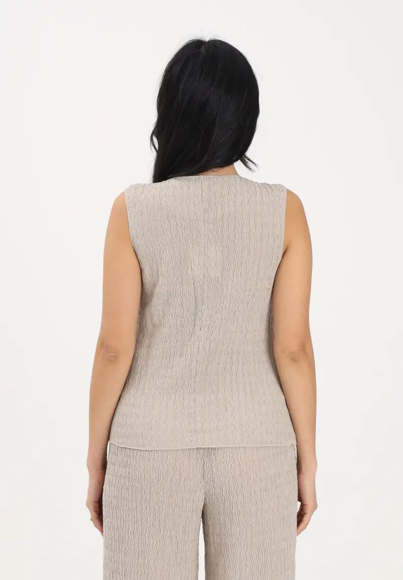 Canotta beige da donna miniatura 3