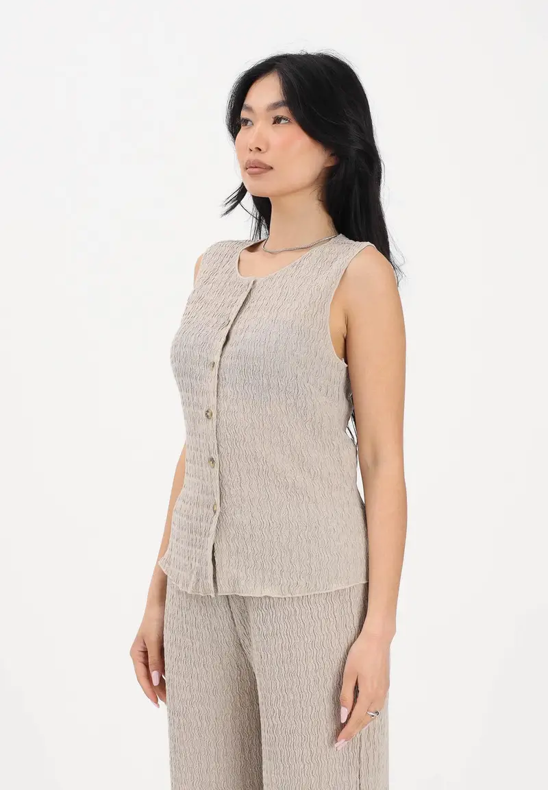 Canotta beige da donna