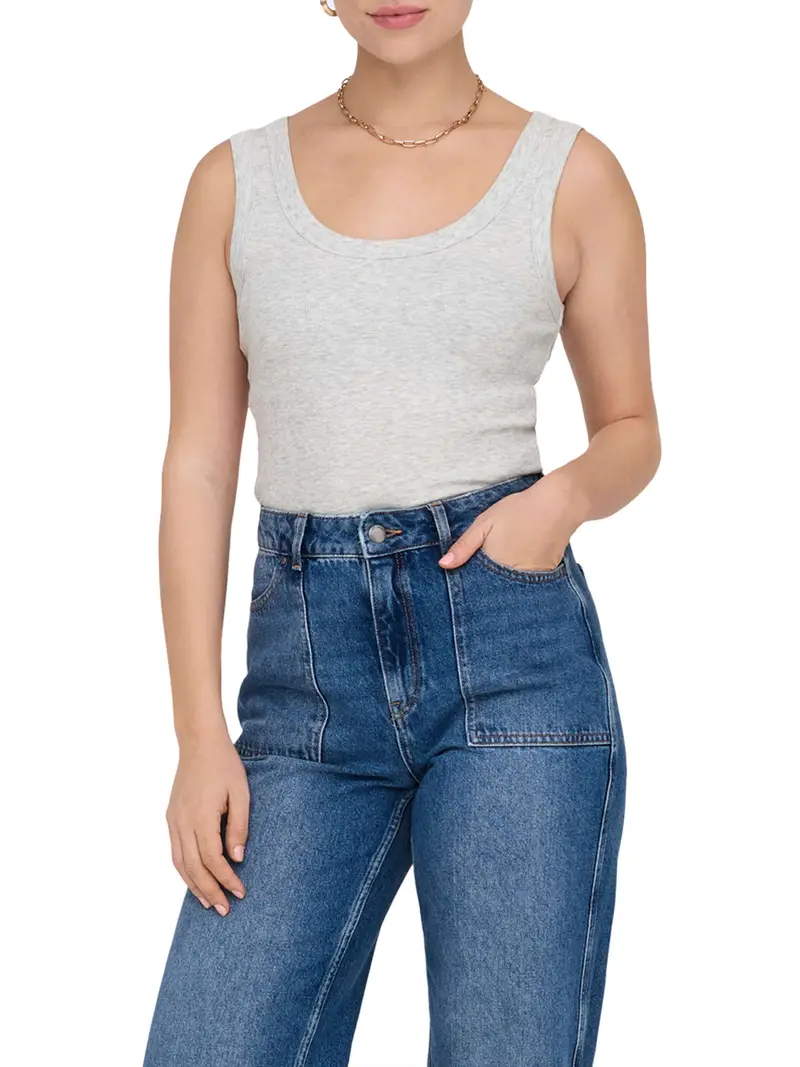 canotta only easy da donna - grigio