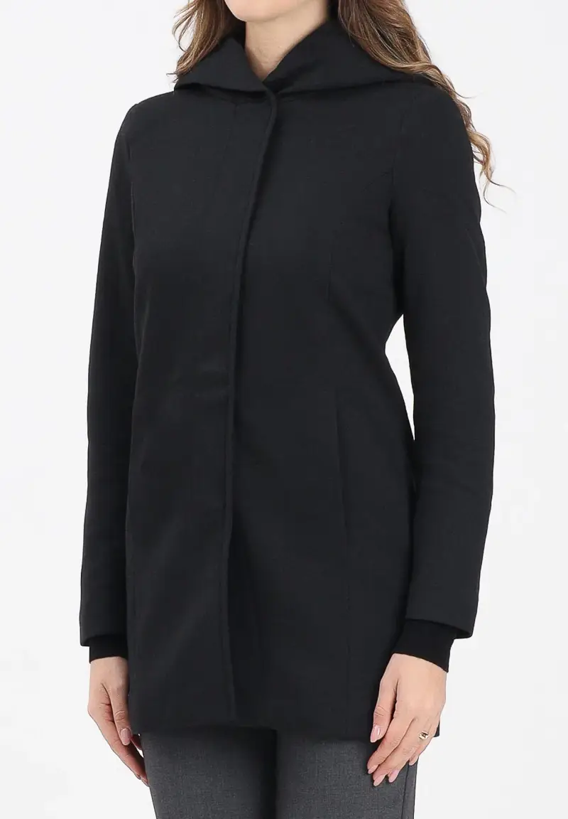 Cappotto nero da donna miniatura 3