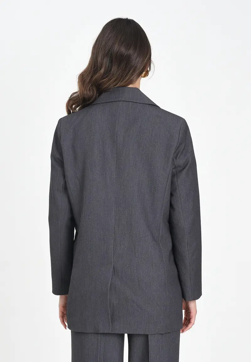 ONLY Giacca monopetto grigia da donna miniatura 3