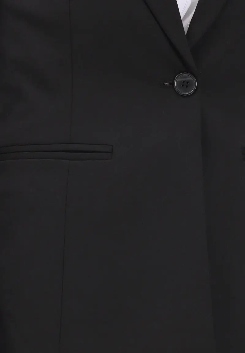 Giacca monopetto nera da donna miniatura 3