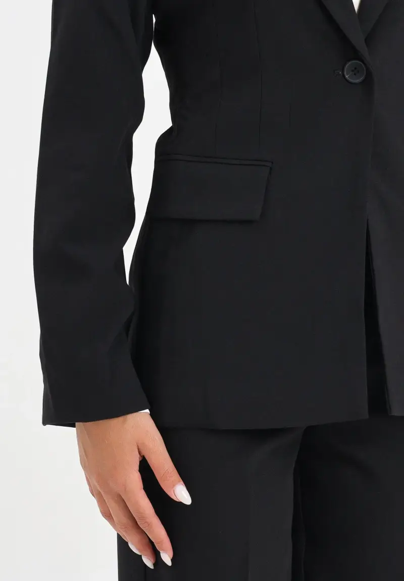 Giacca nera da donna miniatura 3