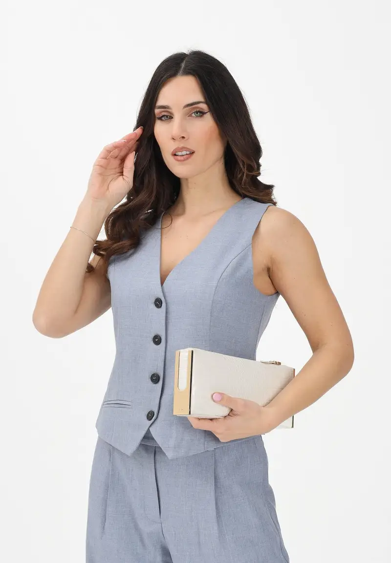 ONLY Gilet Donna Azzurro 4144649 miniatura 2