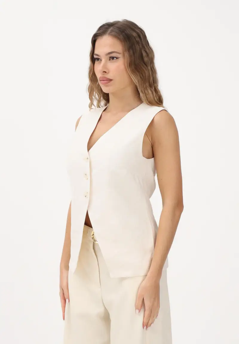 Gilet panna da donna
