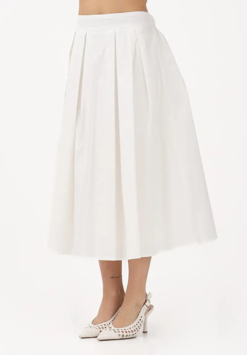 Gonna midi bianca da donna
