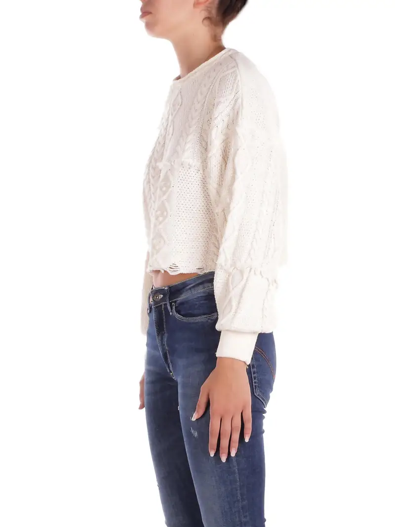 Maglia Donna ONLY Ecru Onldalia life ls fringe pull k miniatura 2