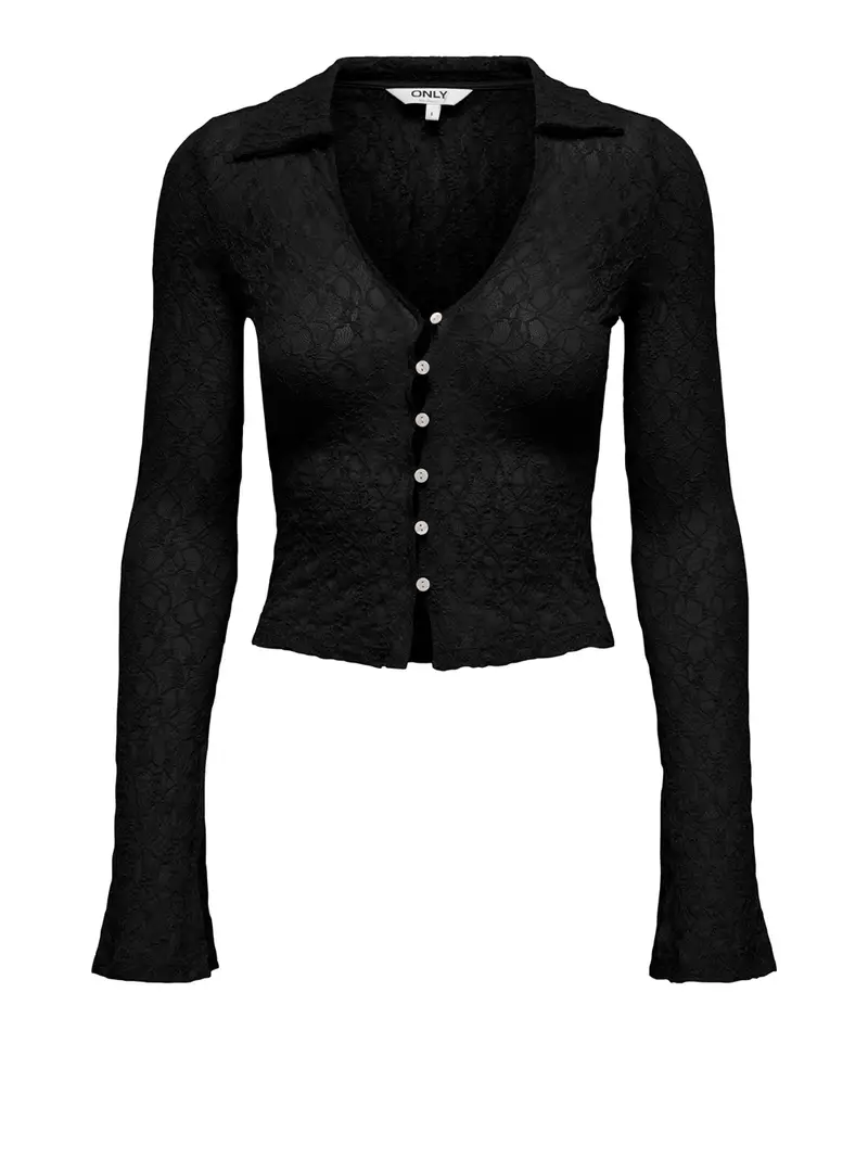 maglia only pusle lace da donna - nero
