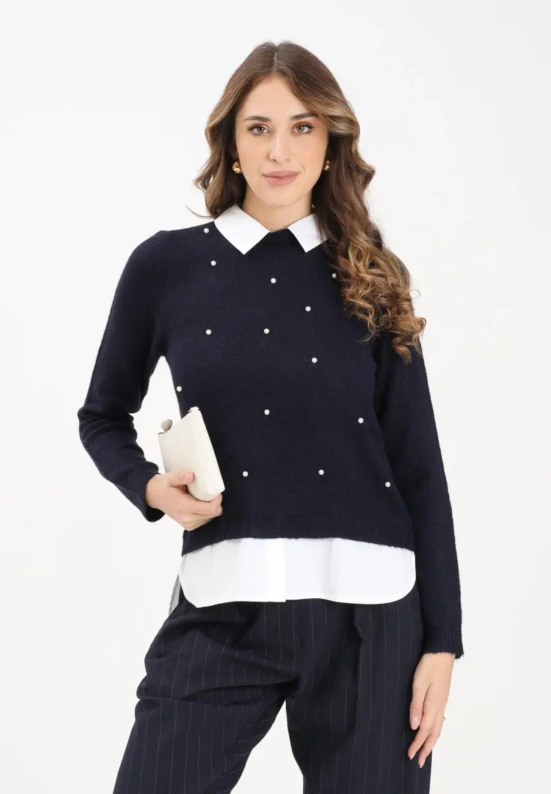 Maglioncino DOLLY blu da donna miniatura 2