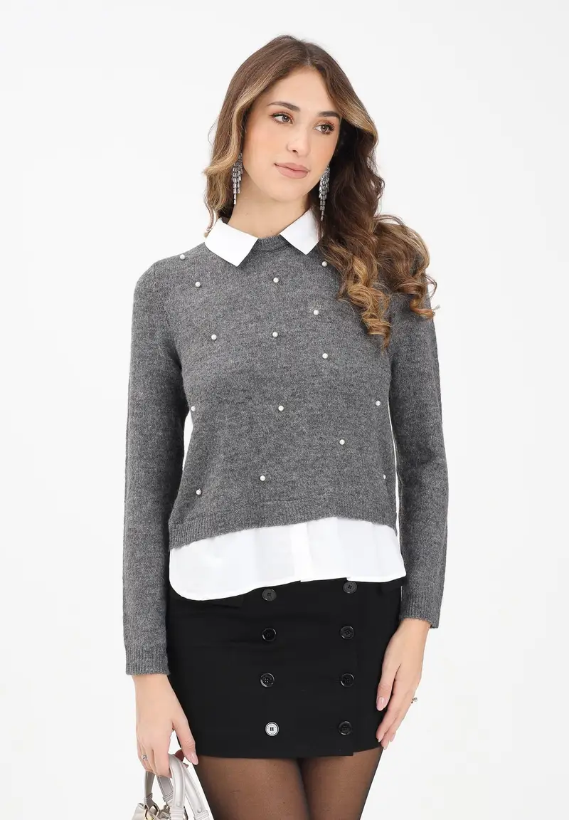 Maglioncino DOLLY grigio da donna miniatura 2