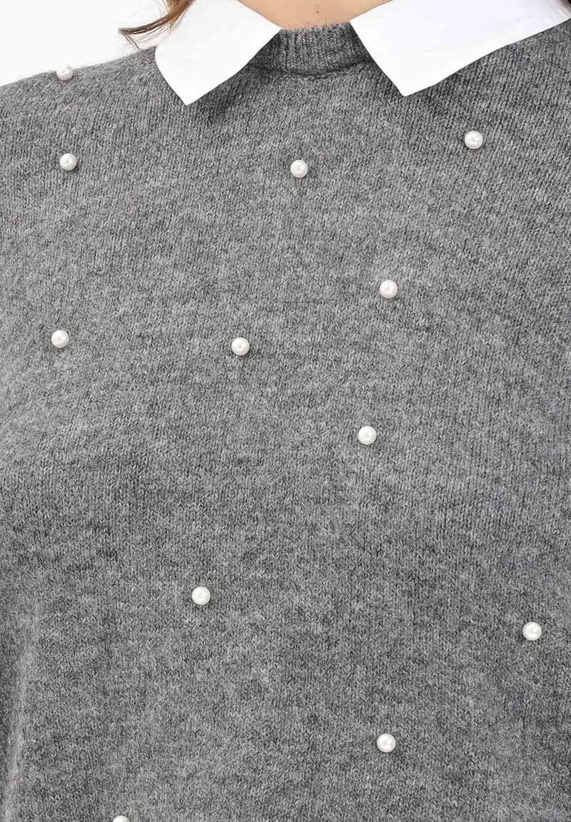 Maglioncino DOLLY grigio da donna miniatura 3