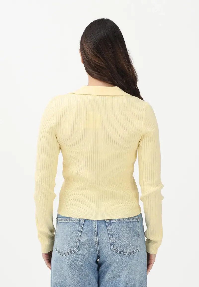 ONLY Polo Donna Giallo 4144641 miniatura 3