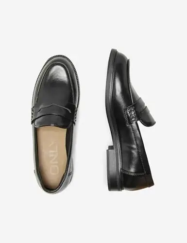 ONLY Onllux-1 Pu Loafer Noos, Mocassino Donna, Nero, 37 EU miniatura 2