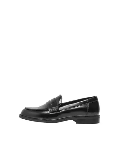 ONLY Onllux-1 Pu Loafer Noos, Mocassino Donna, Nero, 39 EU