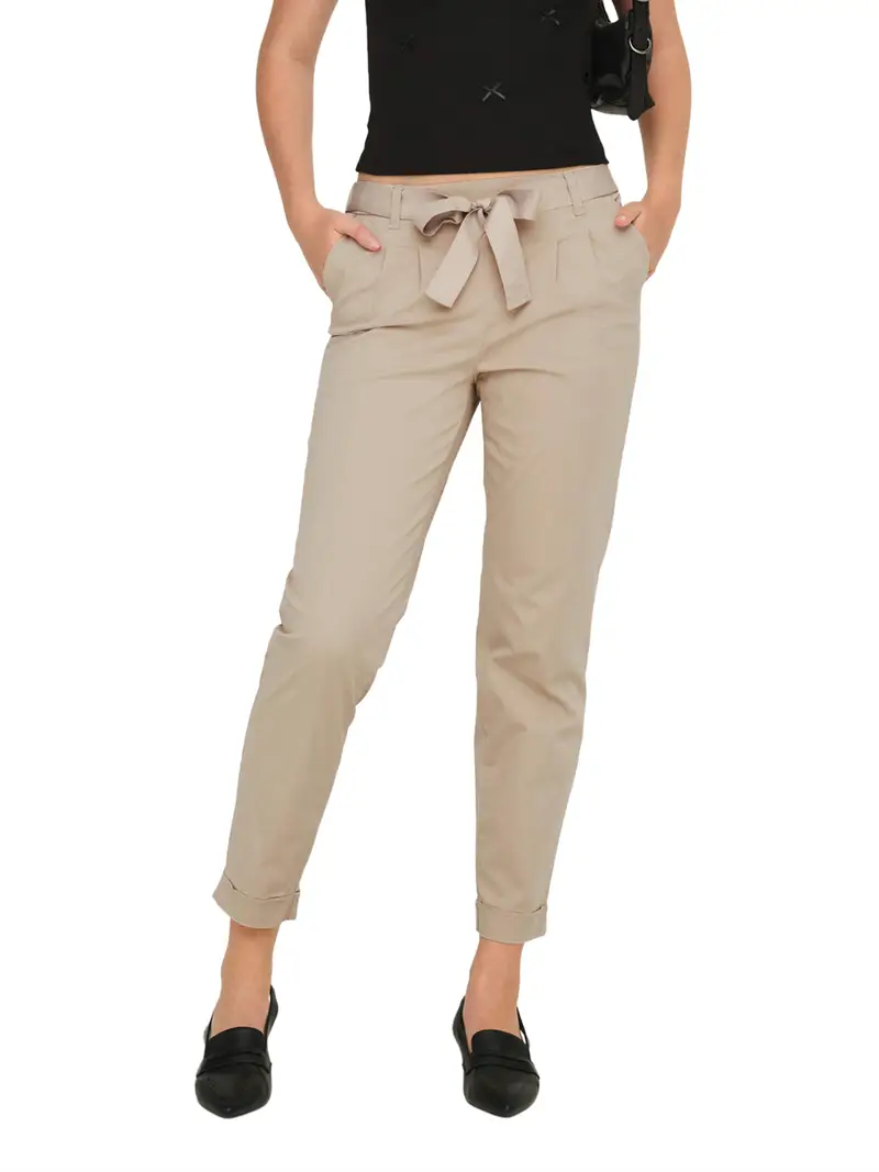 pantalone capri only rita-evelyn da donna - beige