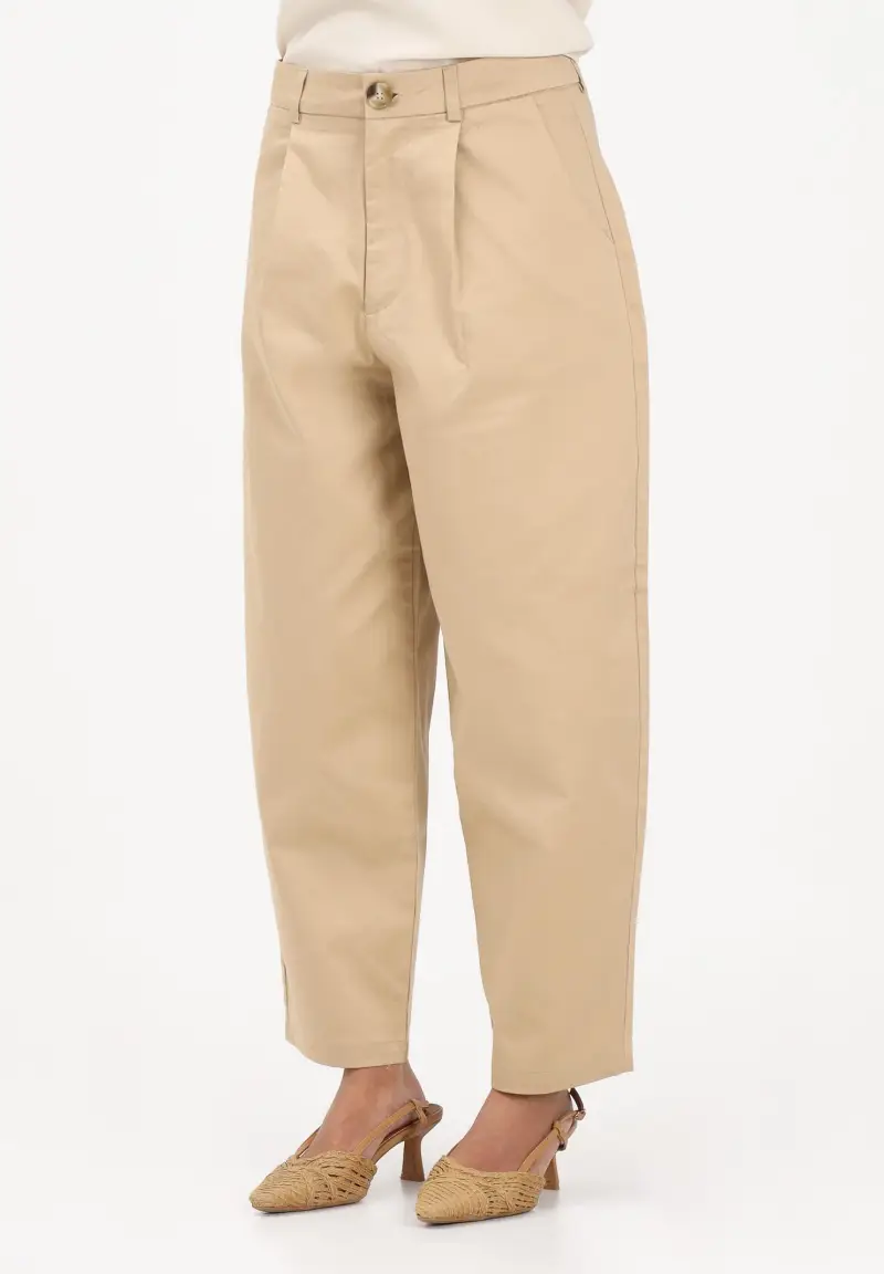 Pantalone chino beige da donna