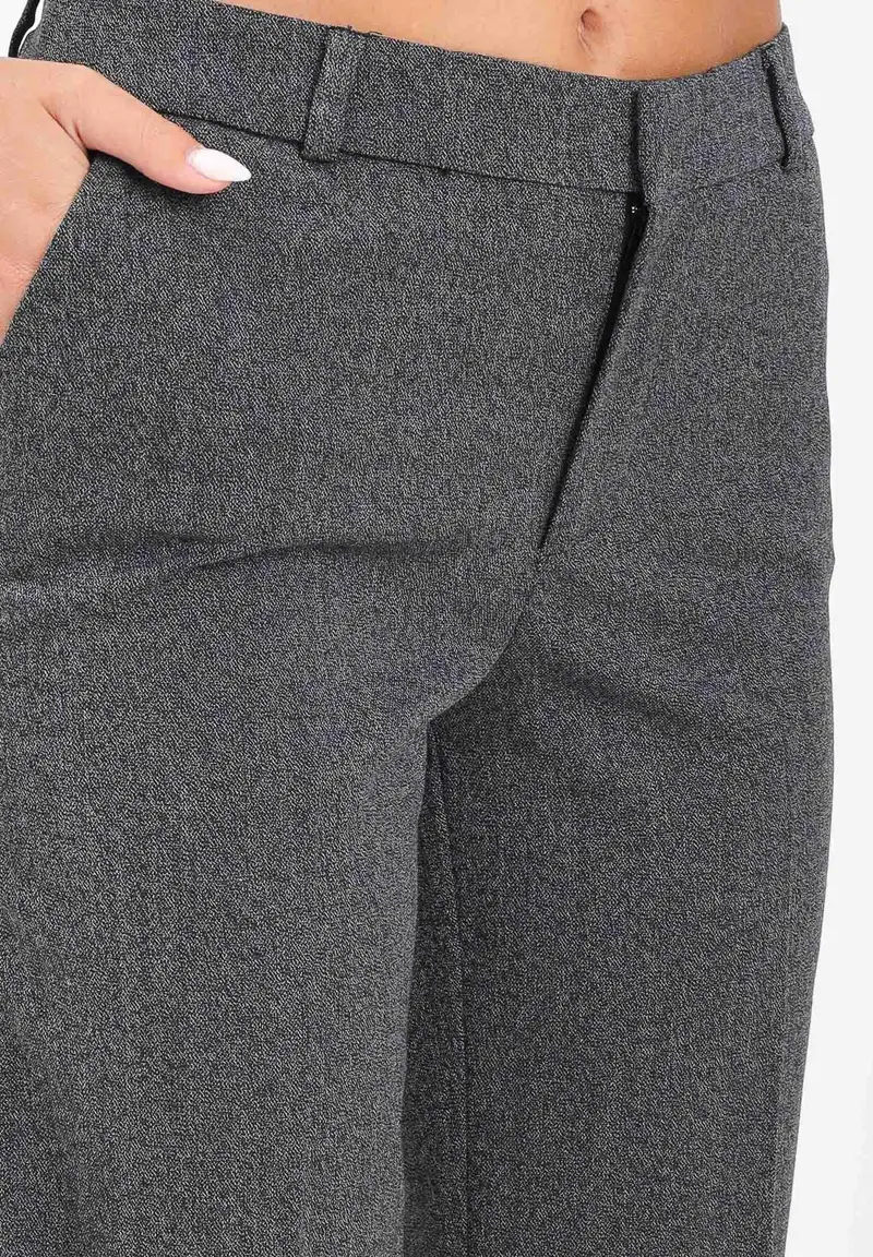 Pantalone elegante grigio da donna miniatura 3
