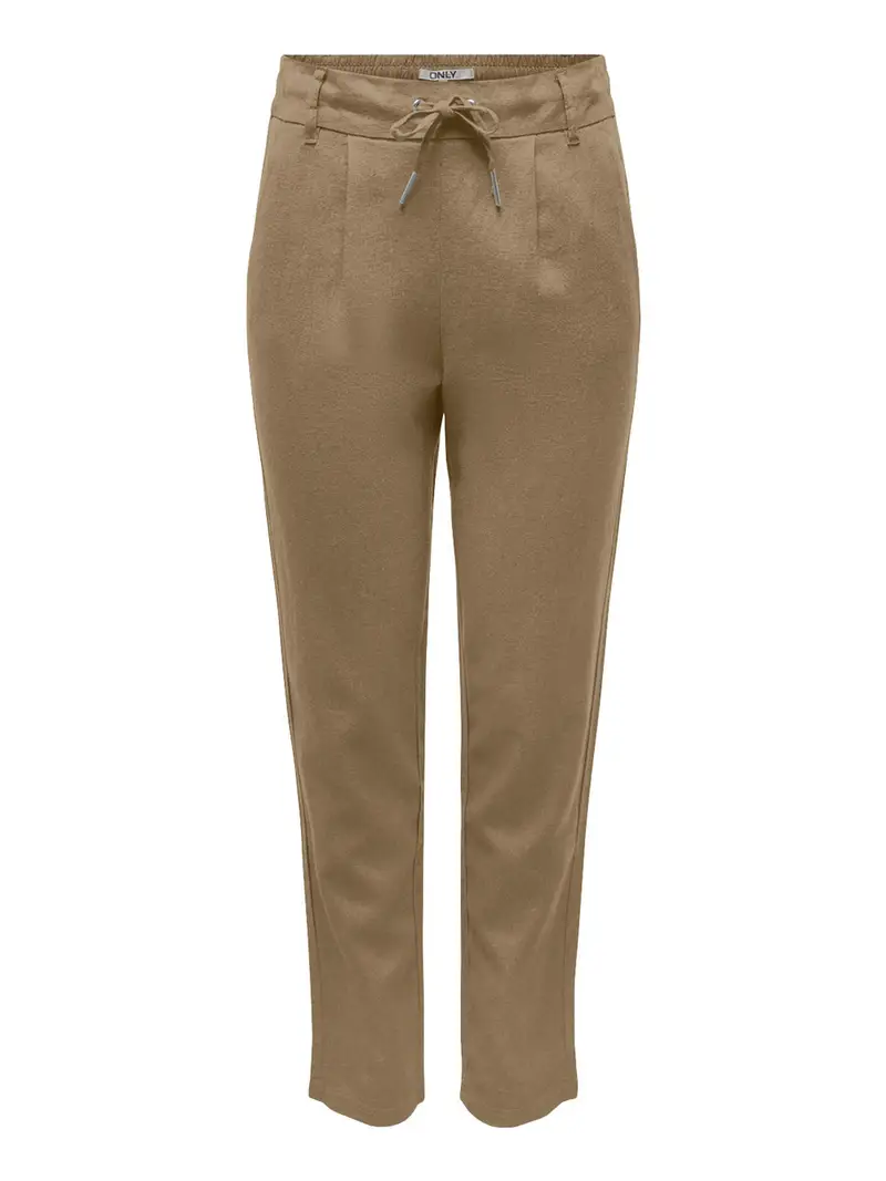 pantalone jogger only poptrash easy linen da donna - marrone