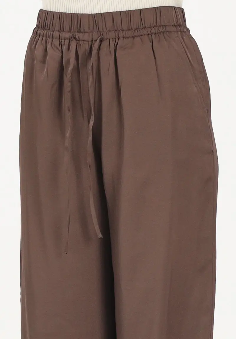 Pantalone marrone da donna miniatura 3