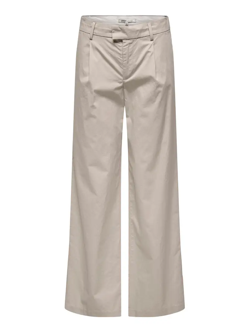 pantalone palazzo only carrie mw pleat chino da donna - beige