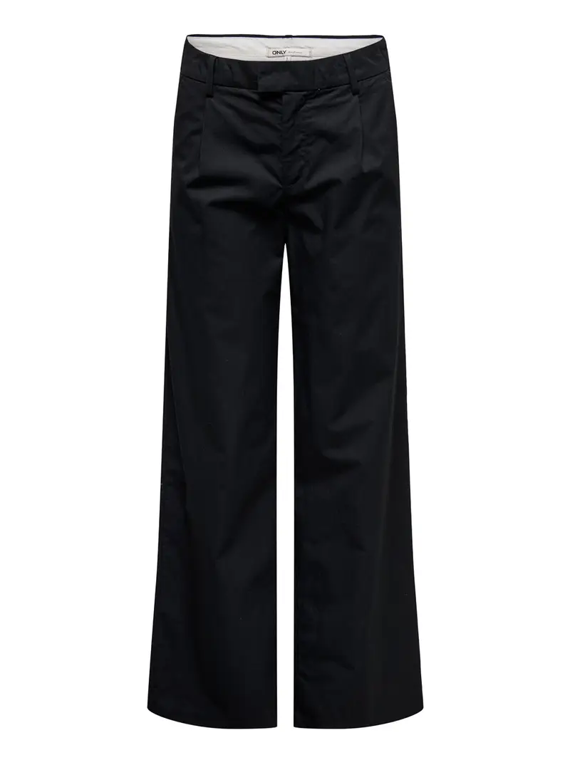 pantalone palazzo only carrie mw pleat chino da donna - nero
