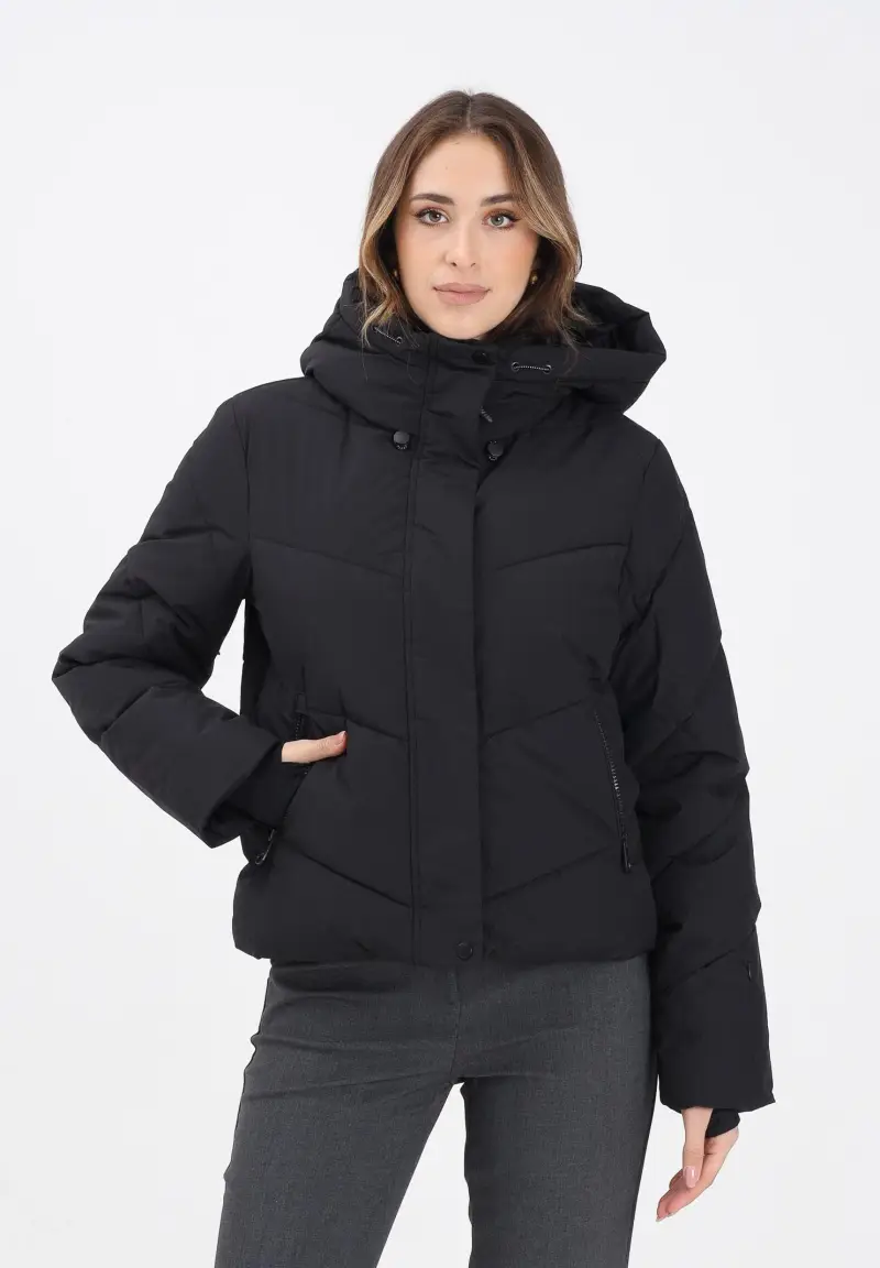 Piumino nero da donna miniatura 2