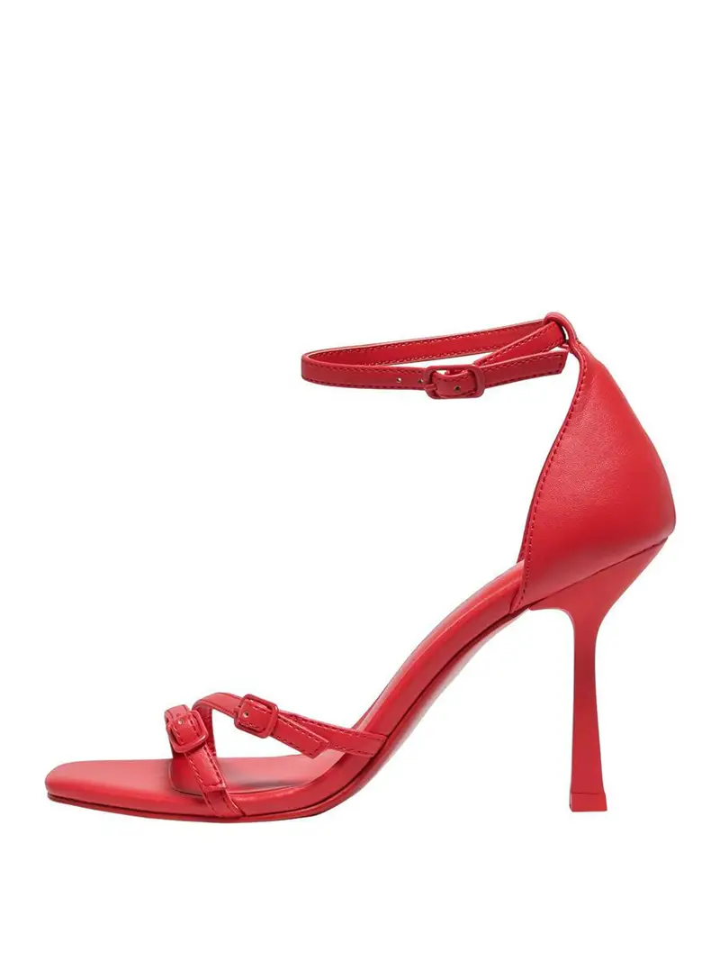 sandalo only aubrey da donna - rosso
