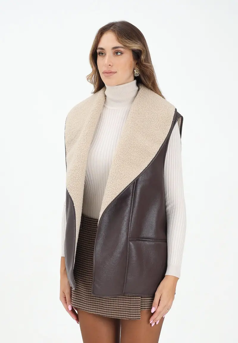 Smanicato marrone da donna