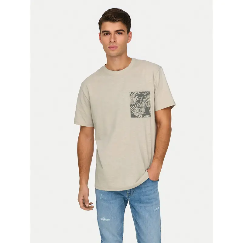 T-shirt 22025286 Beige Regular Fit