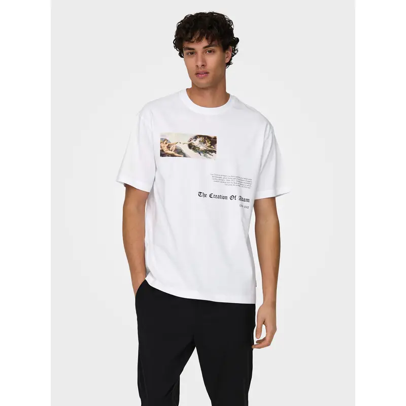 Only & Sons T-shirt Bianco 3203458