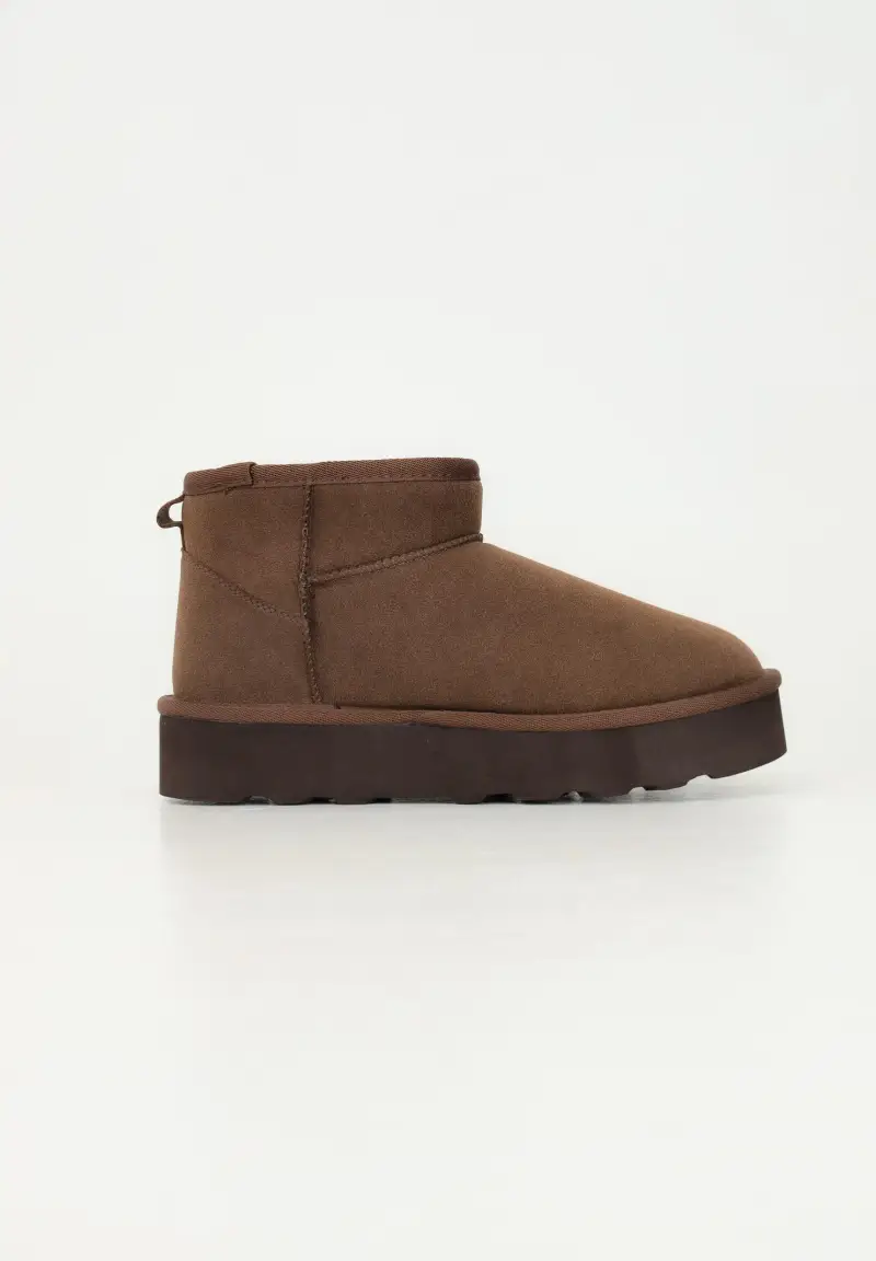 Stivali bassi marroni da donna miniatura 3