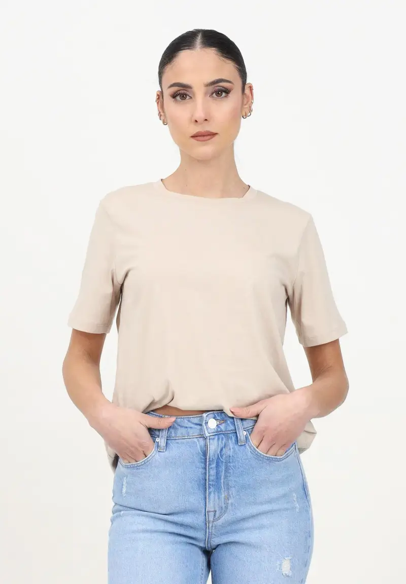 ONLY T-shirt Donna Beige 3982963 miniatura 2