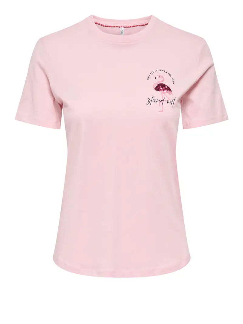 t-shirt only kita da donna - rosa