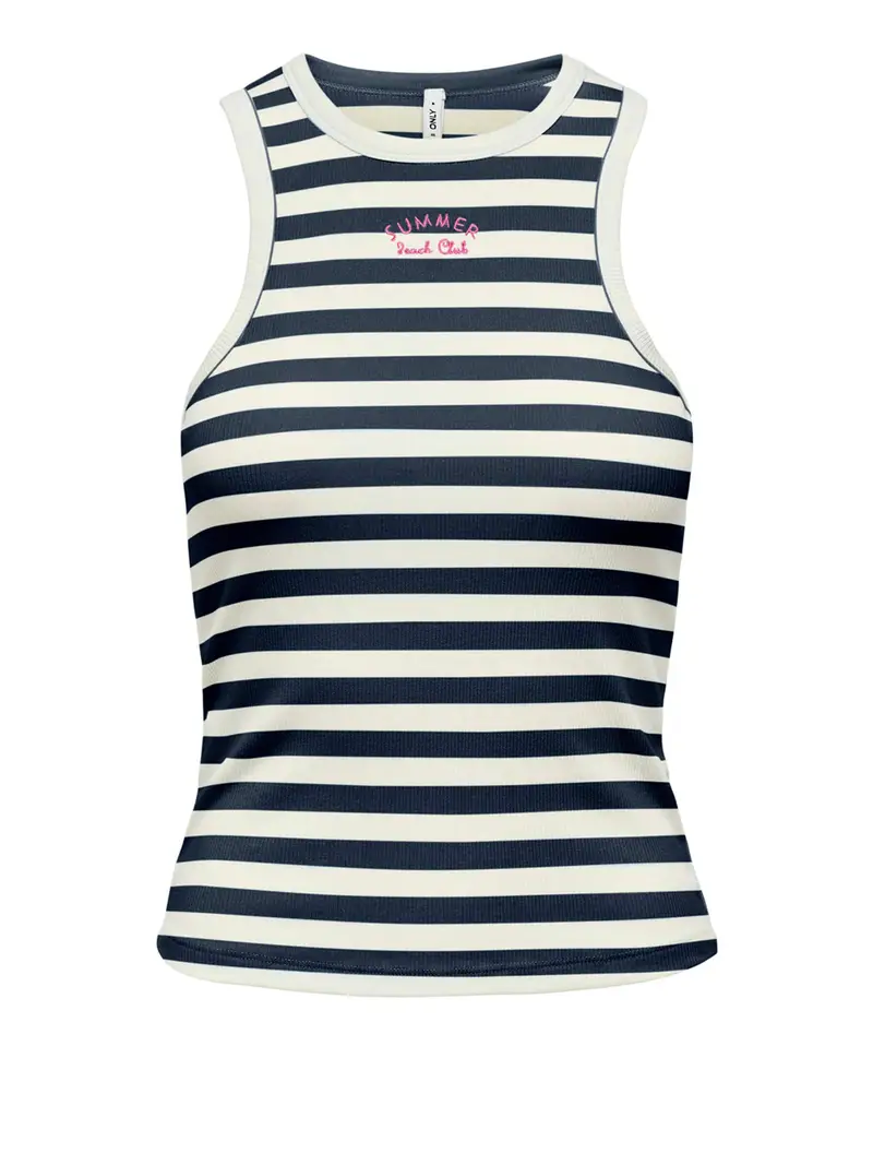 top only isla da donna - blu bianco